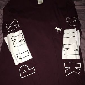 Vs pink long sleeve with pocket